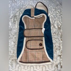 Woolrich plaid and blue fog coat size medium